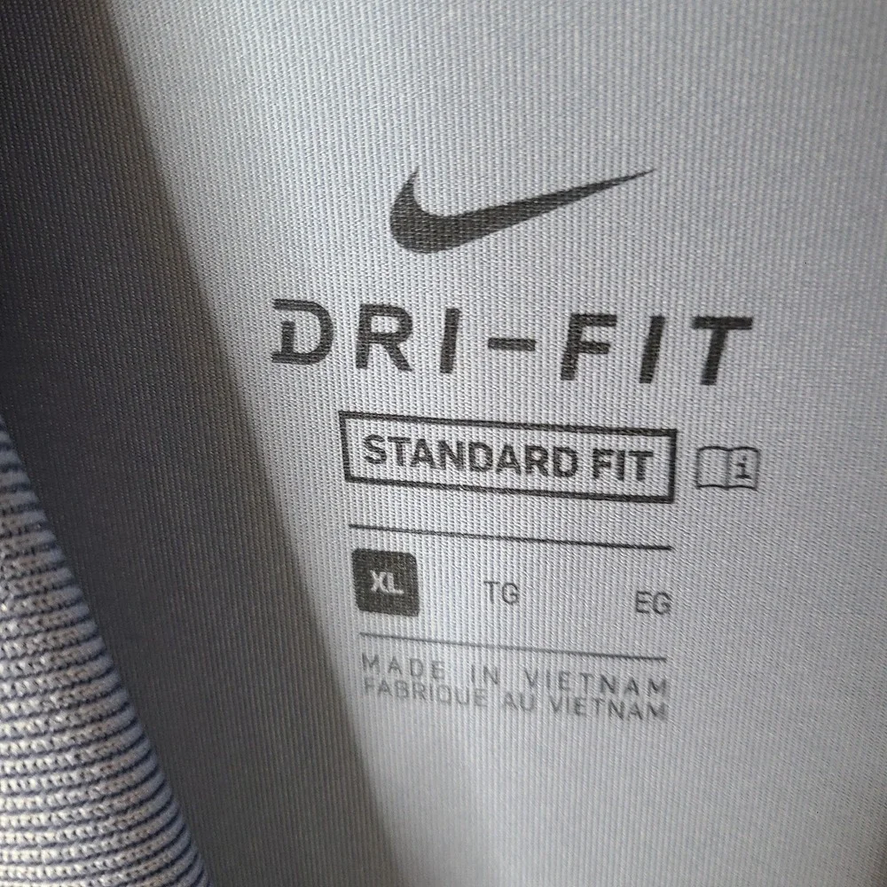 Nike Shirt Mens XL Blue Striped Polo Standard‎ Fit Dri Fit Woodhaven Golf Casual